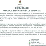 La Embajada del Estado Plurinacional de Bolivia en Países Bajos, comunica la ampliación de vivencias hasta el 31 de julio del 2023.