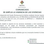 Ampliación de vigencia de vivencias