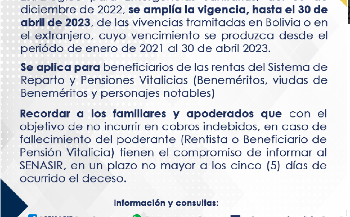 VIGENCIA DE VIVENCIAS