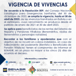 AMPLIACIÓN DE LA VIGENCIA DE VIVENCIAS