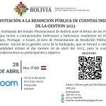 Invitación a la Rendición Pública de Cuentas Inicial de la Gestión 2023