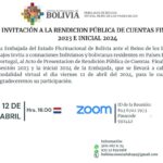 Invitación a la Rendición Pública de Cuentas Inicial de la Gestión 2024
